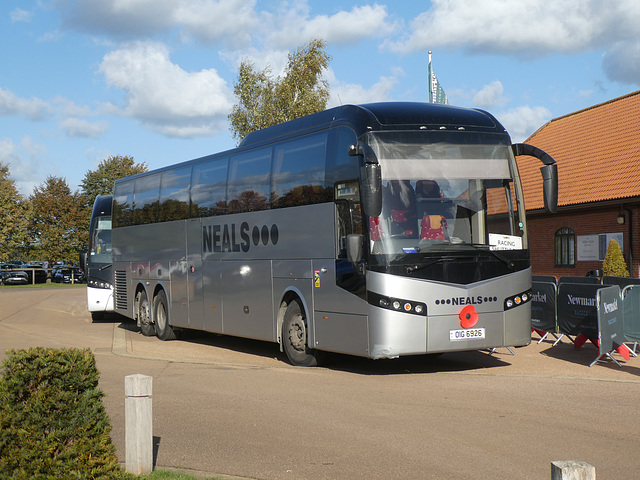 Neals Travel OIG 6926 (BX12 CUJ) at Newmarket Racecourse - 14 Oct 2023 (P1160746)