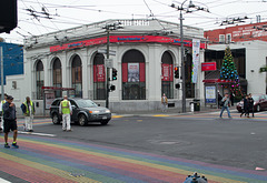 SF Castro rainbow crosswalk (1227)