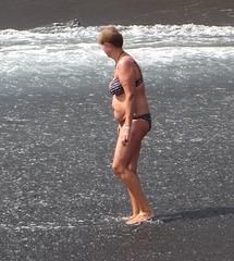 on the beach