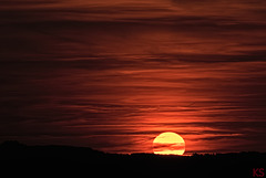 Sonnenuntergang im  Westerwald