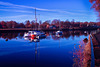 Yachts on the River Leven just after Dawn - IRChrome