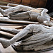 little horkesley church, essex  (10) c14 wooden tomb effigies