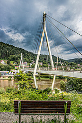 Die Neckarbrücke bei Zwingenberg - HBM /HFF (090°) - PIP