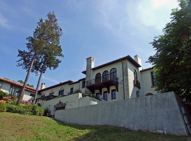 Trees and the Mansion in the Vanderbilt Museum, May 2011