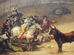 Detail of Bullfight, Suerte de Varas by Goya in the Getty Center, June 2016