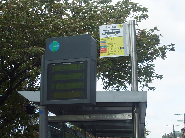 DSCF7394 Bus stop in Princes Street, Edinburgh - 8 May 2017