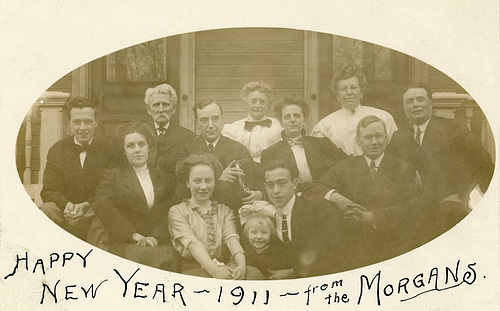 Happy New Year 1911 from the Morgans