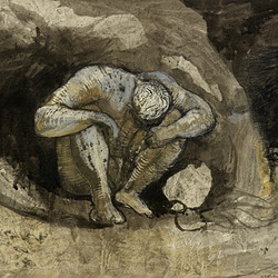 Keith Vaughan 'Man in a Cave', 1943