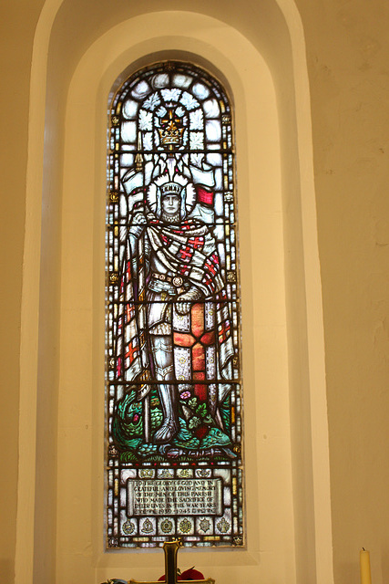 Detail of Bromsgrove Guild Stained Glass, St Clement's Church, Worcester