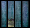blue-green columns