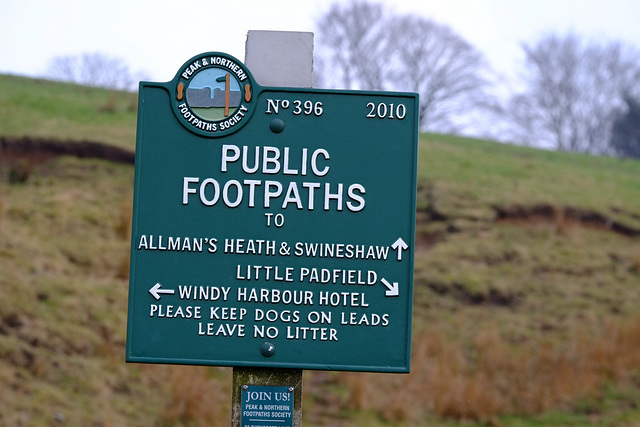 footpath sign