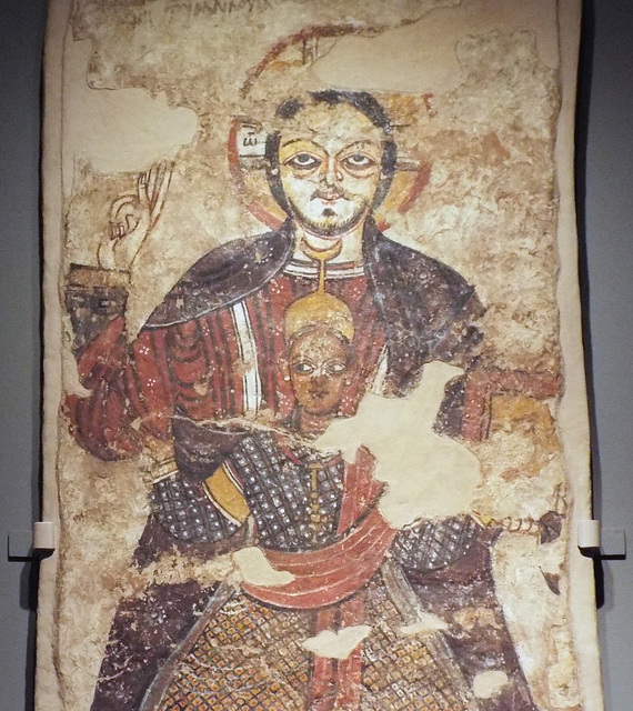 Detail of a Wall Painting with a Nubian Dignitary Protected by Christ in the Metropolitan Museum of Art, February 2024