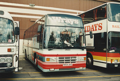 Wrays Coaches H854 AHS at RAF Mildenhall – 27 May 1995 (267-15A)