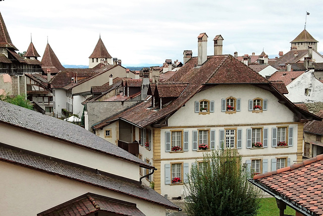 Blick von der Stadtmauer Murten