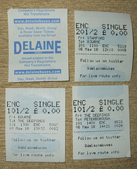 DSCF3342 Delaine Buses tickets - 6 May 2016