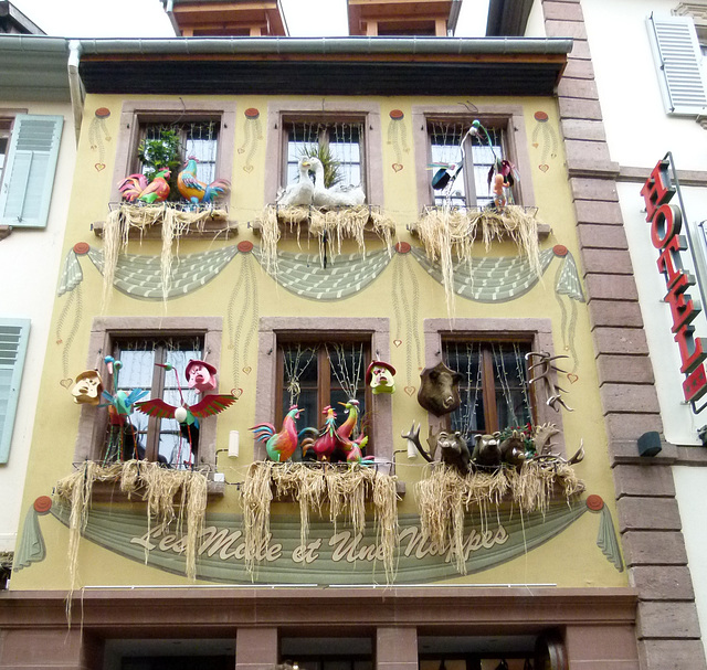 Buntes Ribeauvillé im Elsass