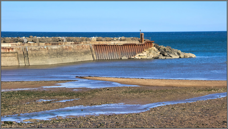 Northern pier of Staithes harbour