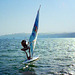 Windsurfing in the Kinneret also called the Sea of Galilee,  Israel, with 2 PIPs