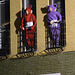 Teletubbies ponder whether to jump