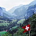 Nice view of the valley of  Lauterbrunnen_Switzerland