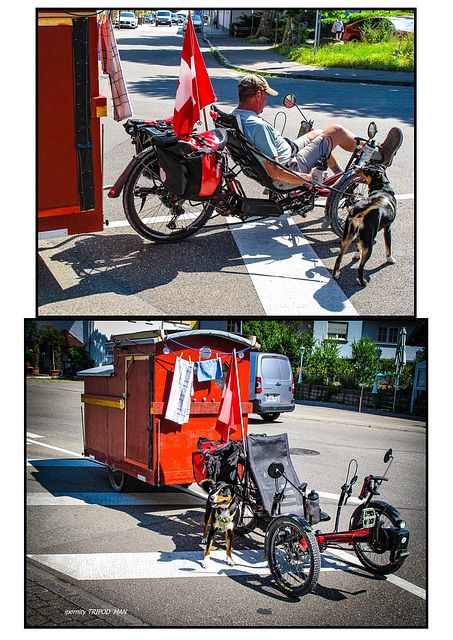 Schweizer mit Hund  in Breisach