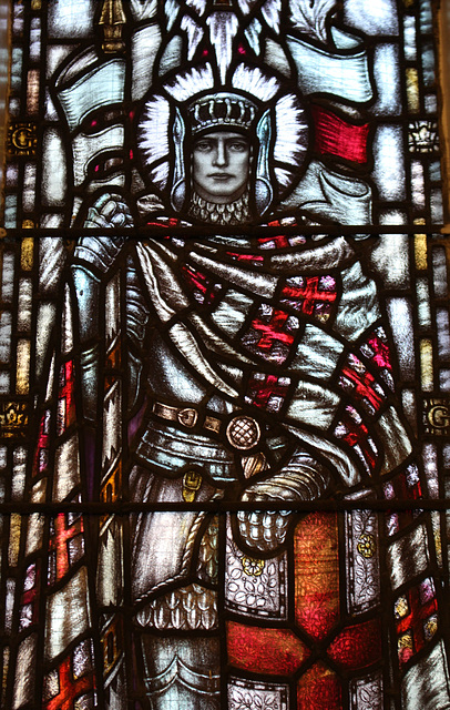 Detail of Bromsgrove Guild Stained Glass, St Clement's Church, Worcester