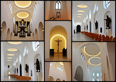 St. Moritz, "Kirchenraum der Zukunft - besticht durch Klarheit, Minimalismus und Lichtführung" (John Pawson, Architekt) - "Church of the future - captivates by clarity, minimalism and light management" ( John Pawson, architect)