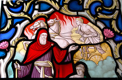 Detail of Stained Glass, Lady Chapel, Chesterfield Parish  Church, Derbyshire