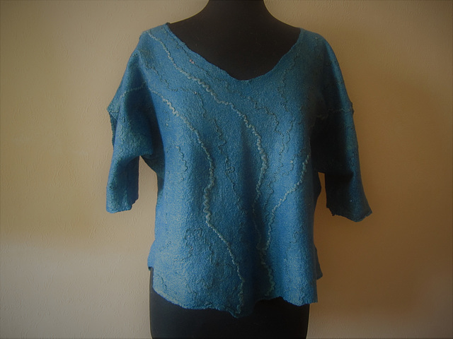 summer felted blouse (silk, merino wool)