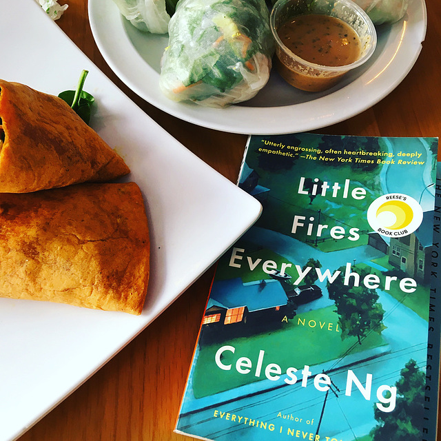 Reading with Thai food