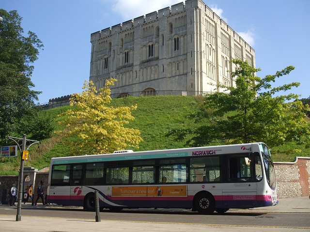 DSCF1655 First Eastern Counties Buses MV02 VDA in Norwich - 11 Sep 2015