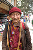 Vieux tibétain à Boudhanath (Bodhnath), Kathmandu (Népal)