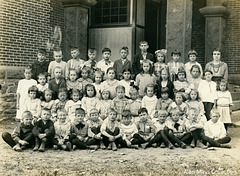 Schoolchildren Posing Outside a School, Lebanon, Pa.