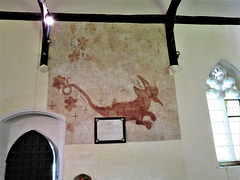 bartlow church, cambs, c15 dragon wall painting (1)