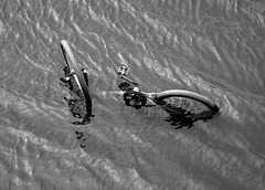 Bike in the River Leven