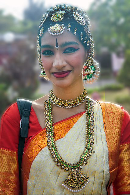 Lady in her Indian dress