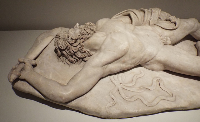 Detail of the Marble Dying Giant in the Metropolitan Museum of Art, July 2016