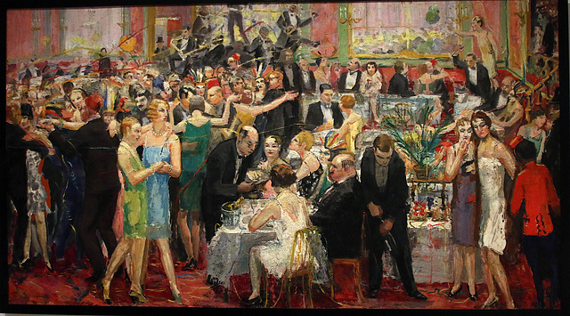 " Les Années Folles " . Le cabaret Pigall's , du peintre Sicard Pierre .