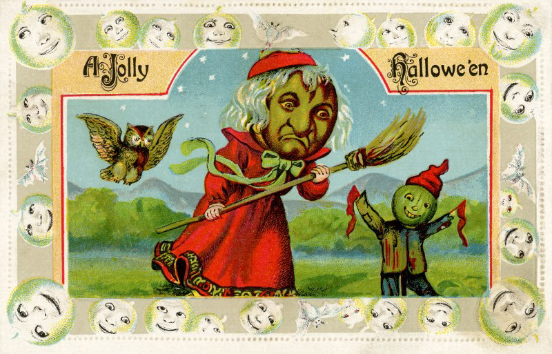 A Jolly Halloween with Witchy Woman, Scarecrow Man, and Screechy Owl