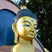 Kathmandu, Buddha Statue at the East Entrance to the Swayambhunath