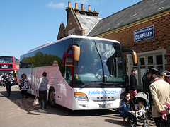 Jubilee Coaches (Rollesby) NH63 CYH at East Dereham - 8 May 2022 (P1110610)