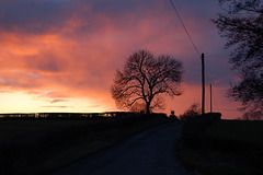 Sunset at Hornby, Lancashire