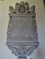 bartlow church, cambs c18 tomb of thomas and elizabeth tyrrell 1707