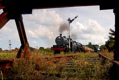 S&D 2-8-0 #53809 and 9F #92203 'Black Prince' leave Sheringham