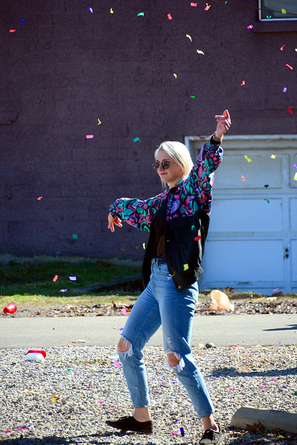 Colorful alley dancer