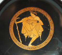 Detail of a Kylix with a Reveler Attributed to Makron in the Getty Villa, June 2016