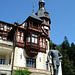 Romania, Sinaia, Monument to King Carol I of Romania and the Right Tower of Peleș Castle