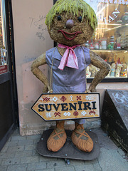 Outside souvenirs shop.