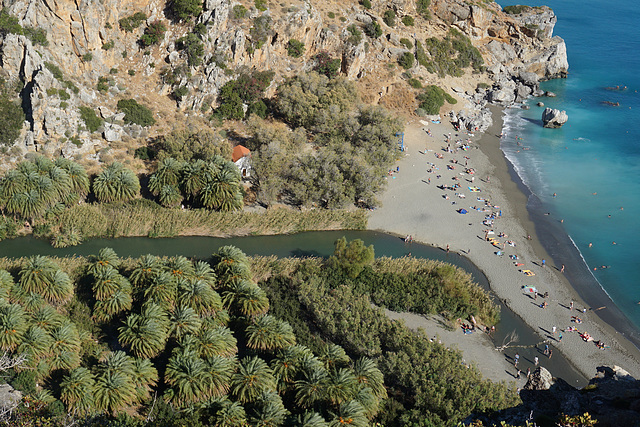 Der Palmenstrand von Preveli - The palm beach of Preveli