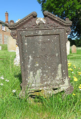 bartlow church, cambs, cast iron tomb gravestone of sidney cooper, perhaps early c20